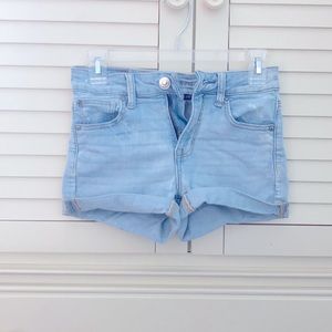 High rise jean shorts